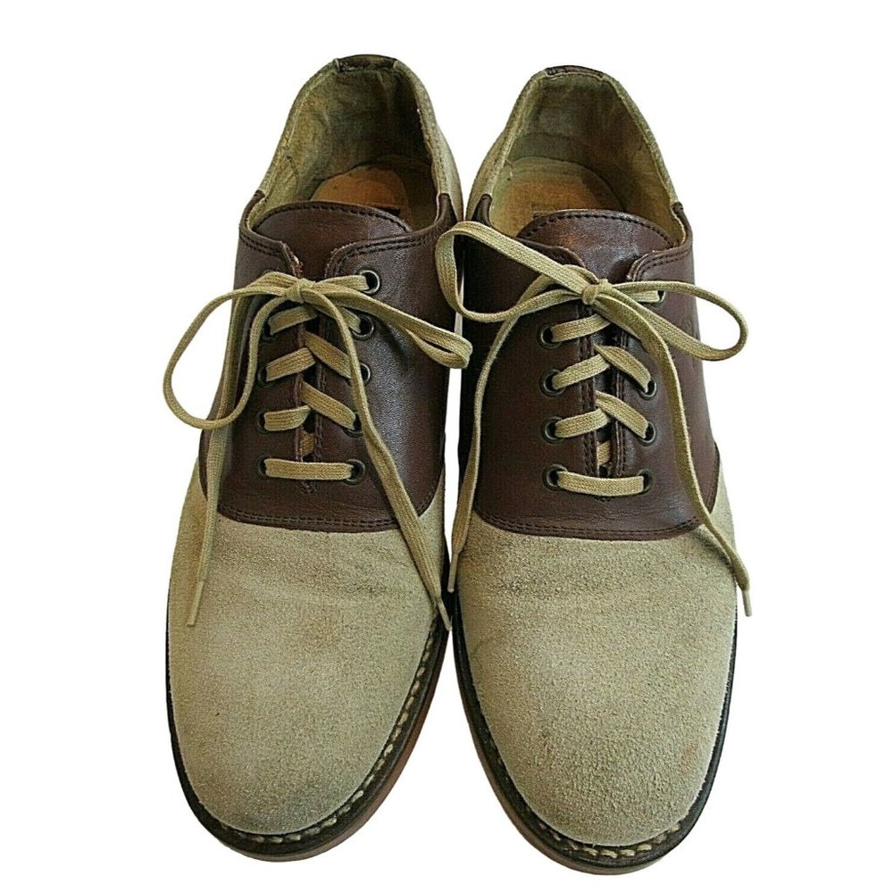 Tommy Hilfiger Men's Vintage Brown Suede Leather Oxford Shoe Size 11 M - Picture 1 of 8